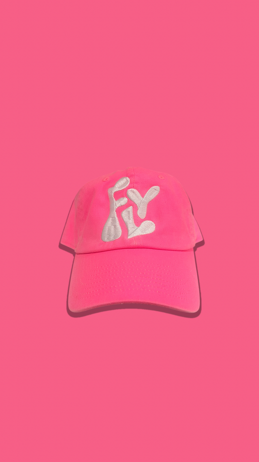 Don't Wait Til' Midnight " Dad Hat, Pink and White